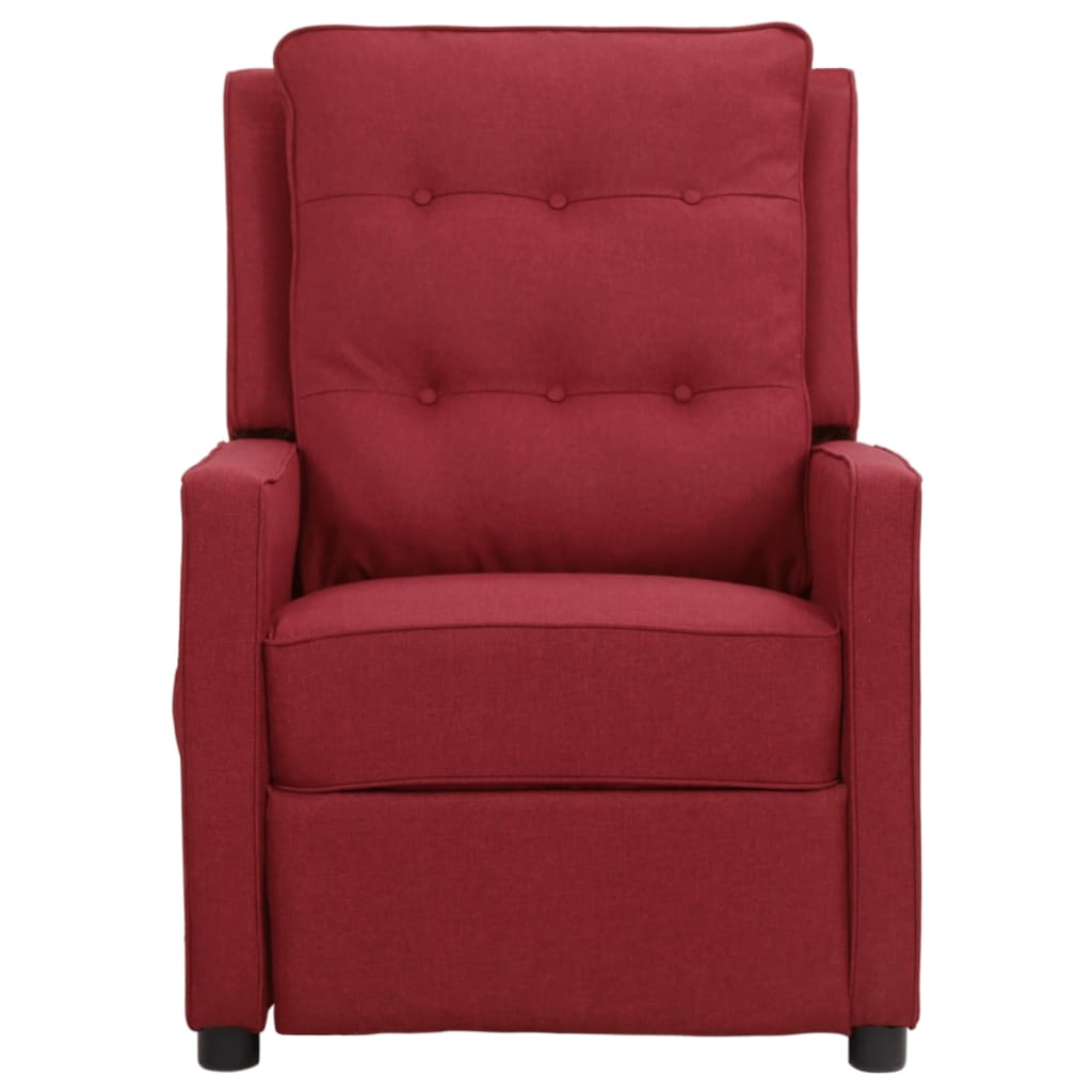 

vidaXL Fauteuil verstelbaar stof wijnrood