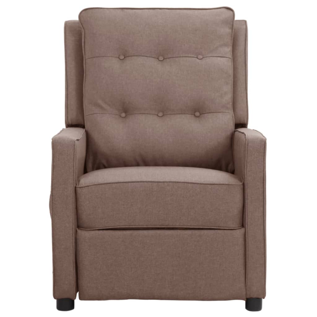 

vidaXL Fauteuil verstelbaar stof taupe