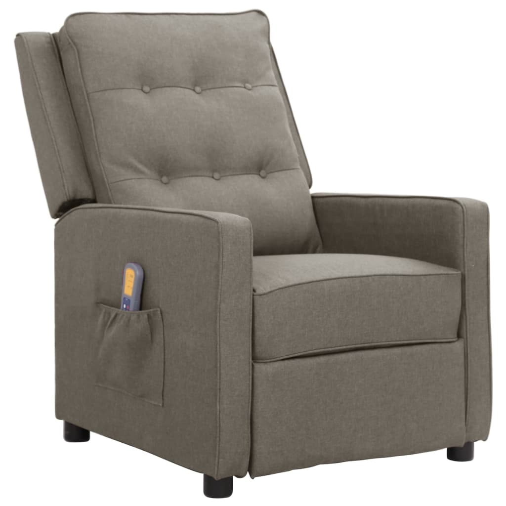 Fauteuil de massage Gris clair Tissu