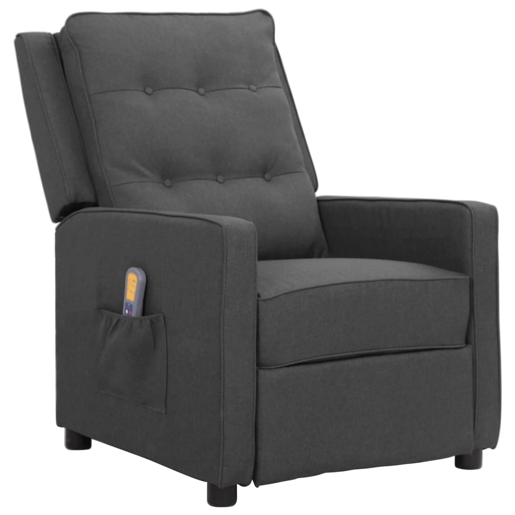 Fauteuil de massage Gris foncé Tissu