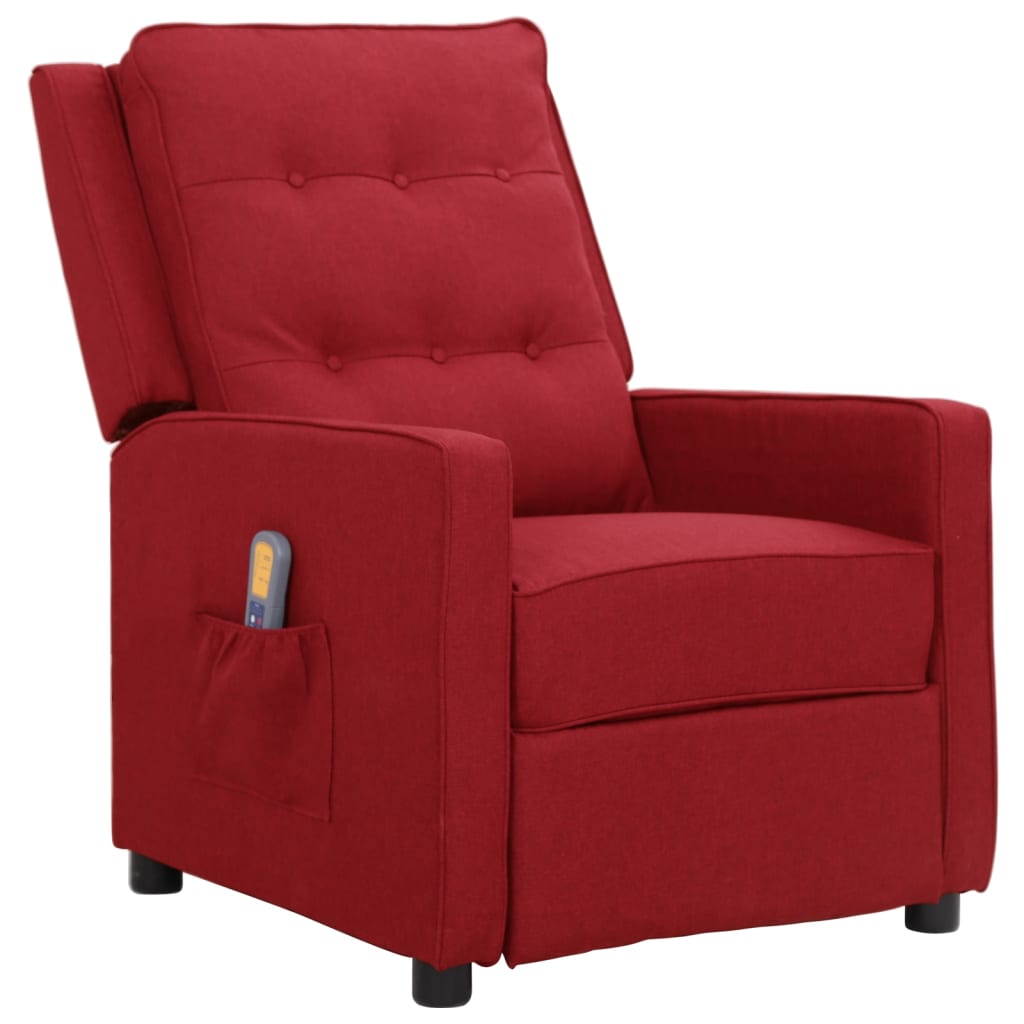Fauteuil de massage Rouge bordeaux Tissu