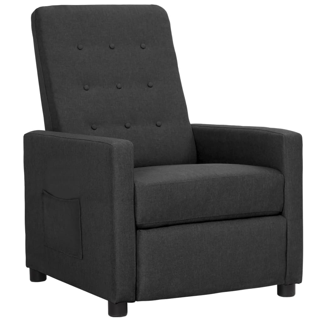 Fauteuil inclinable Gris foncé Tissu