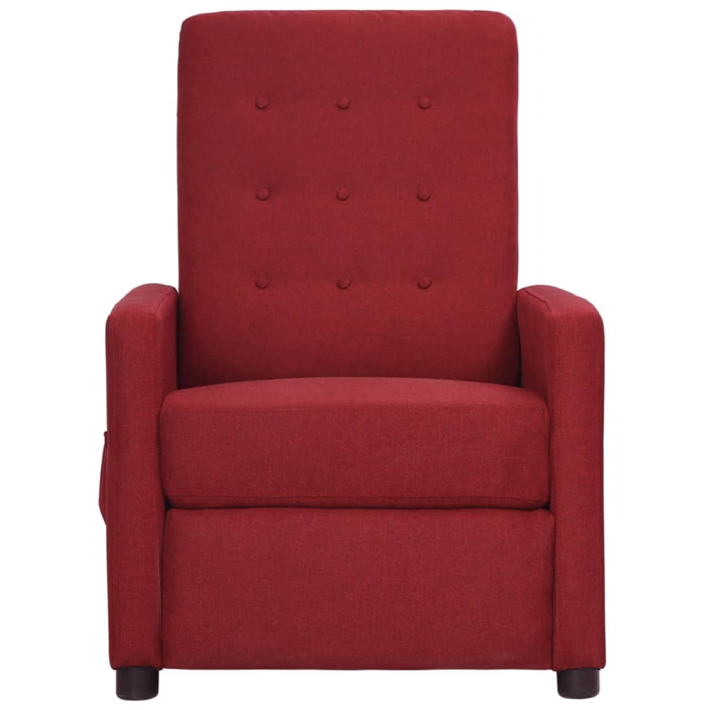 

vidaXL Fauteuil verstelbaar stof wijnrood