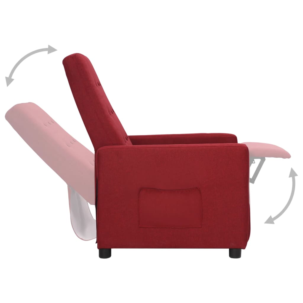 Bordó szövet dönthető szék 