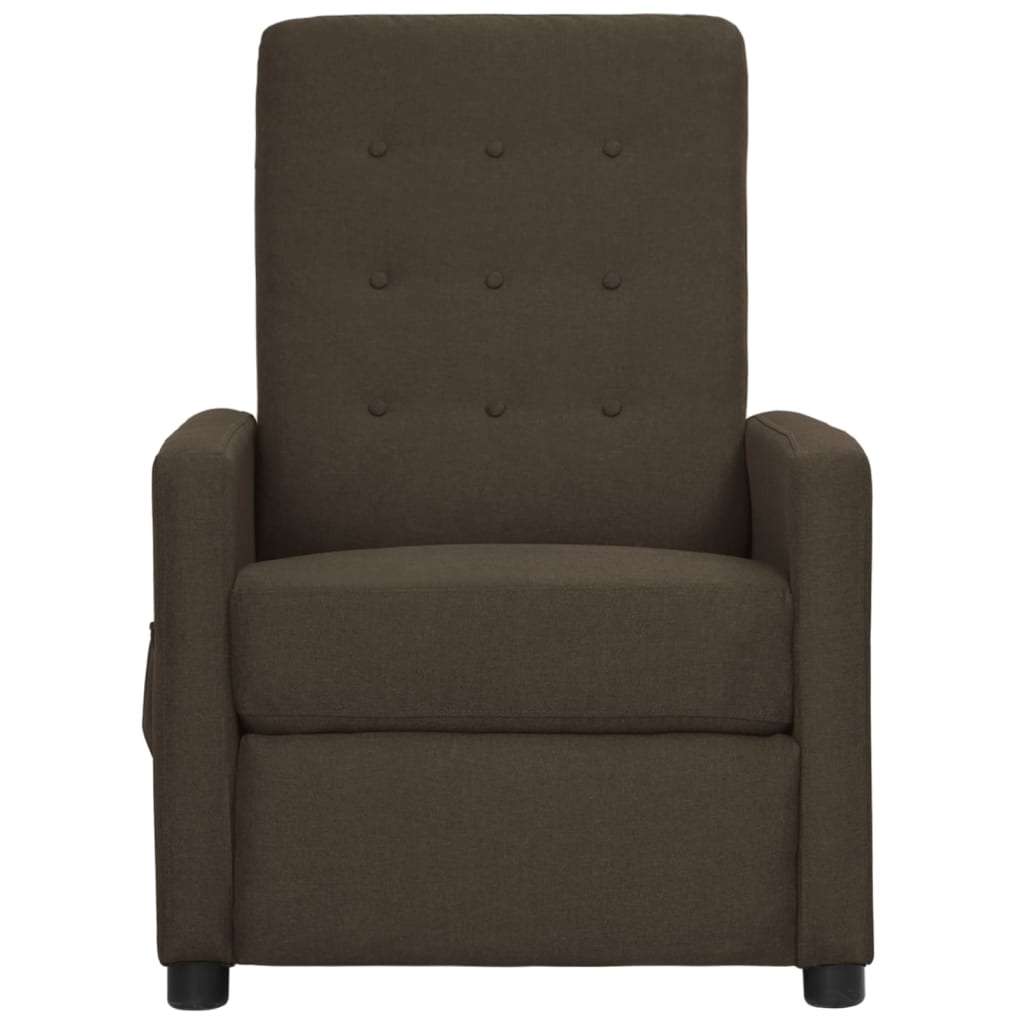 

vidaXL Fauteuil verstelbaar stof bruin