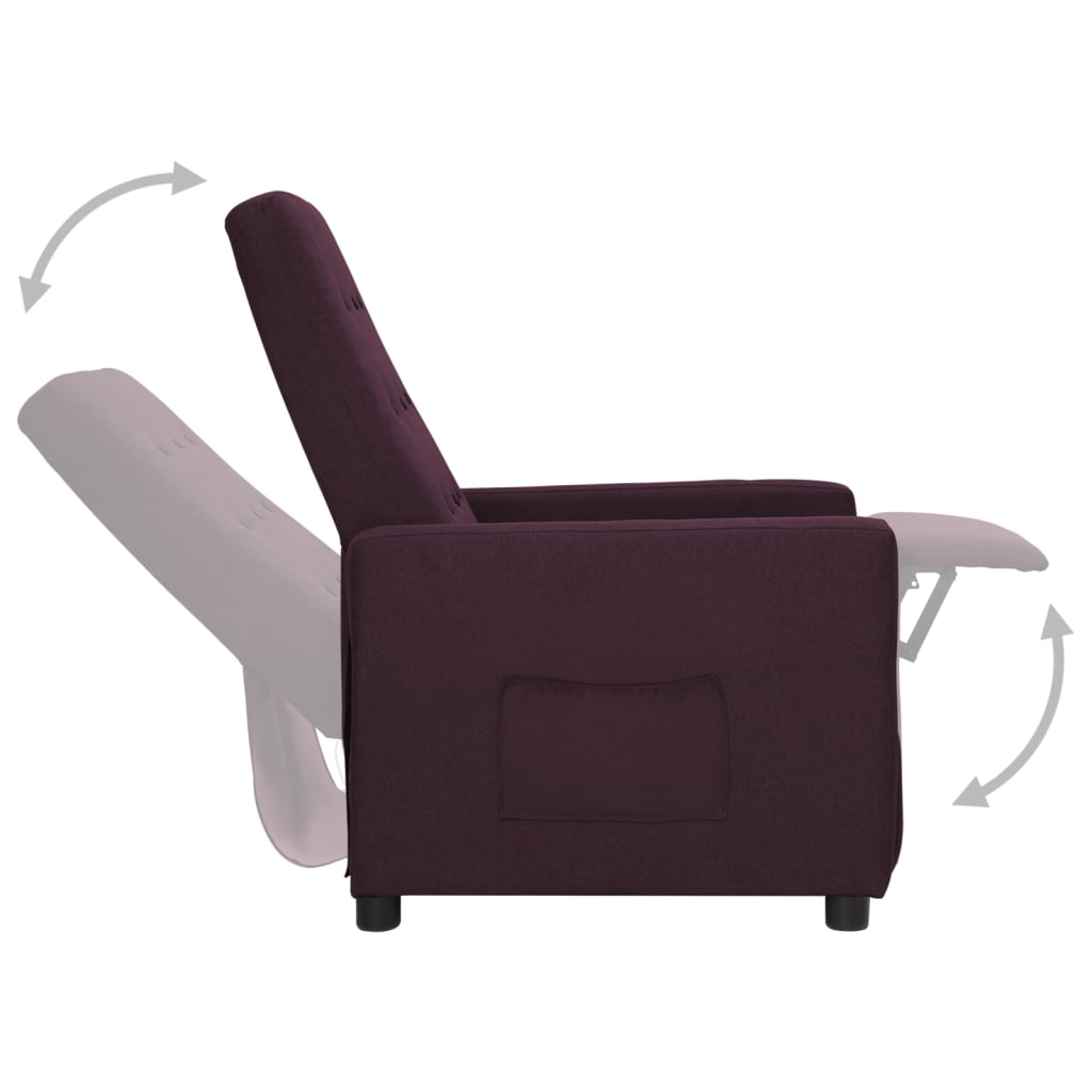 Lila szövet dönthető szék 