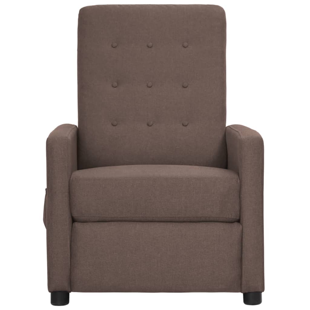 

vidaXL Fauteuil verstelbaar stof taupe