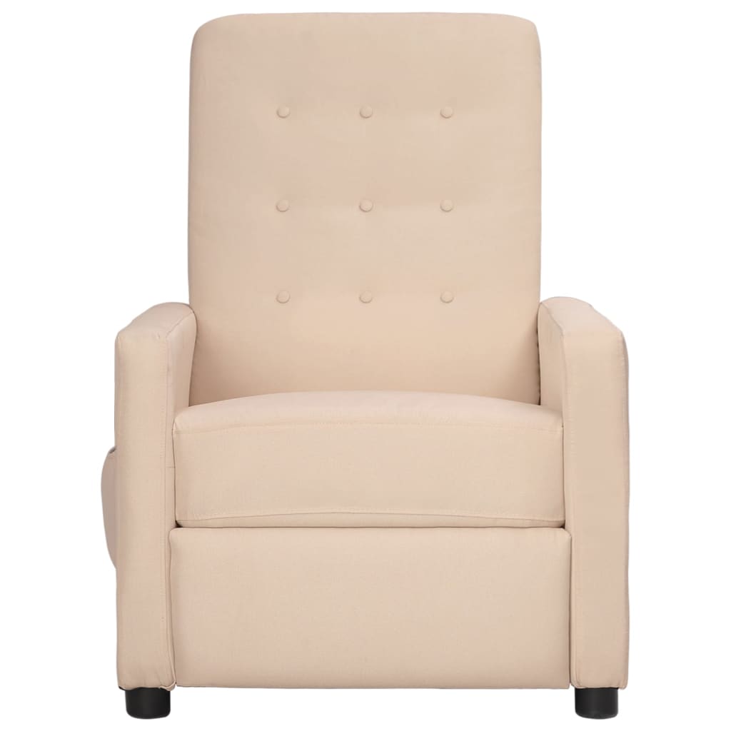 

vidaXL Fauteuil verstelbaar stof taupe