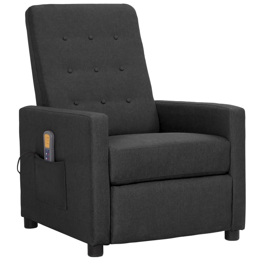Fauteuil de massage Gris foncé Tissu