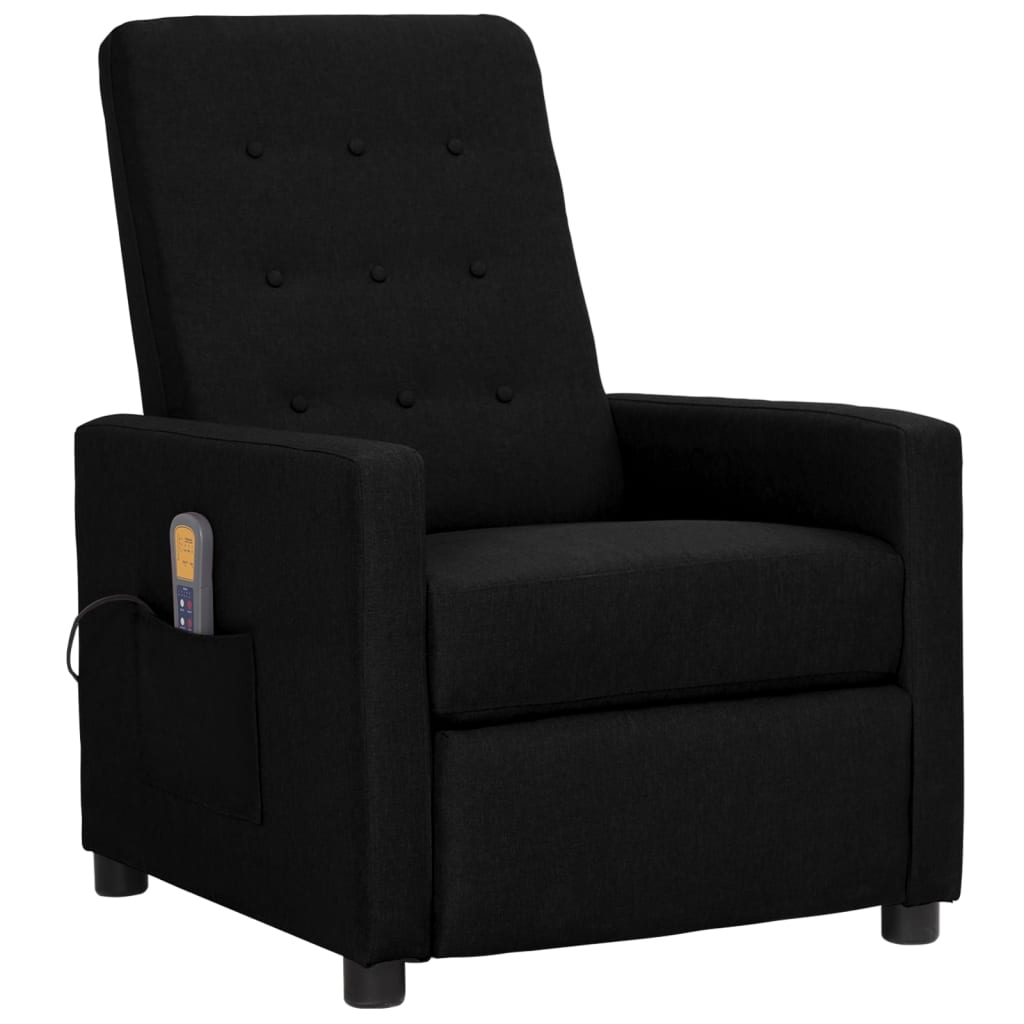 Fauteuil de massage Noir Tissu