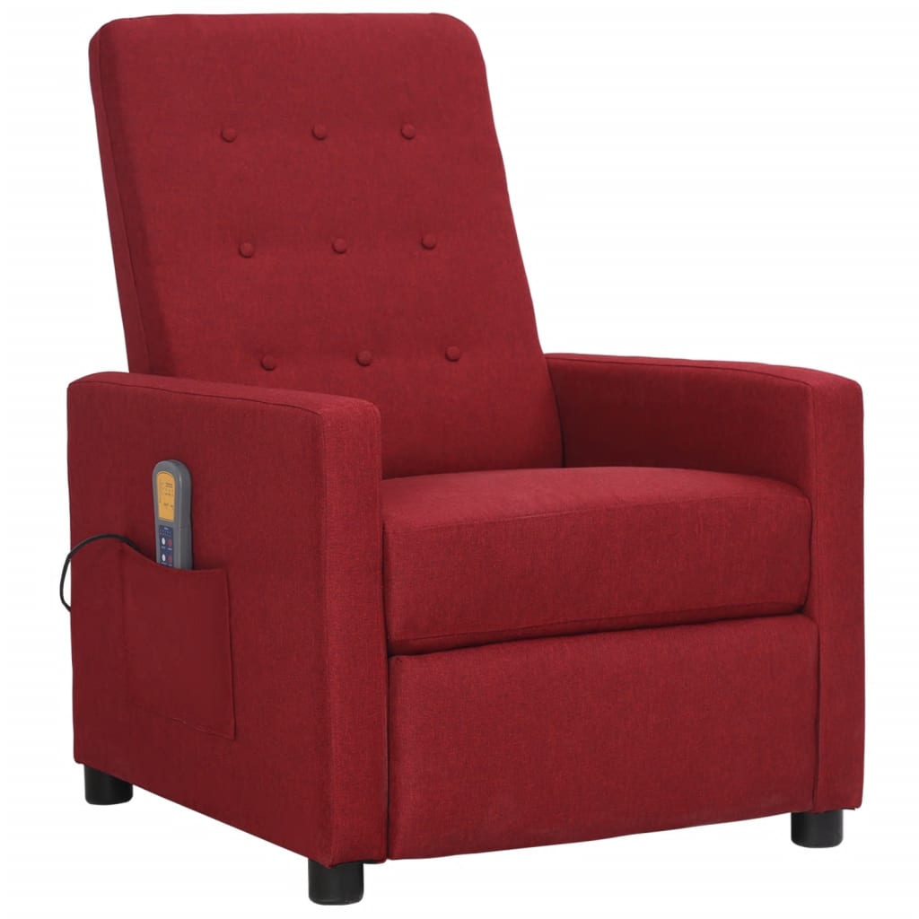 Fauteuil de massage Rouge bordeaux Tissu
