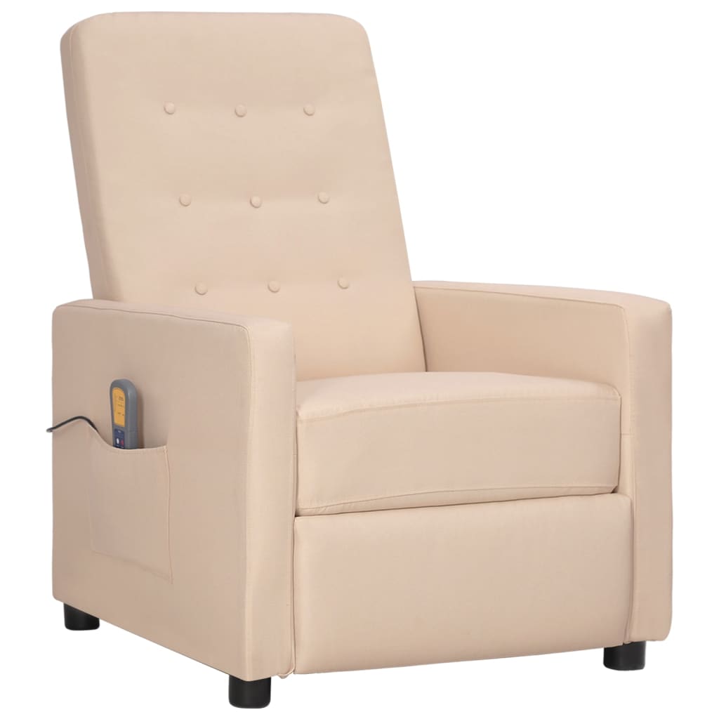 Fauteuil de massage Crème Tissu