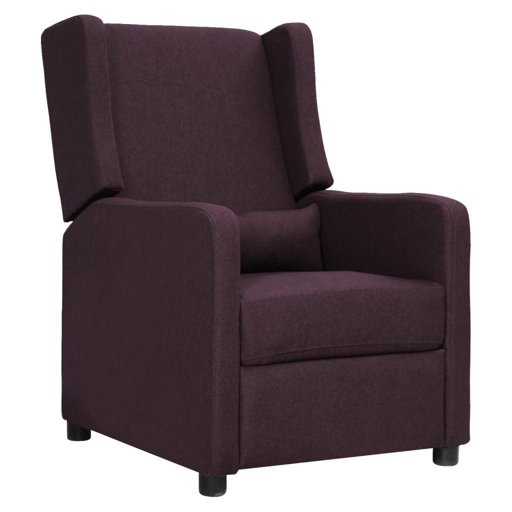 vidaXL Poltrona reclinável tecido roxo