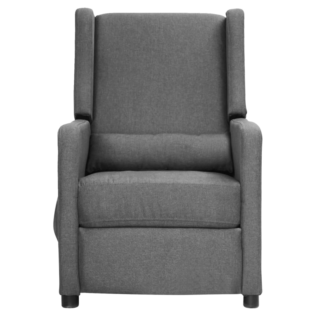 vidaXL Fauteuil de massage Gris clair Tissu