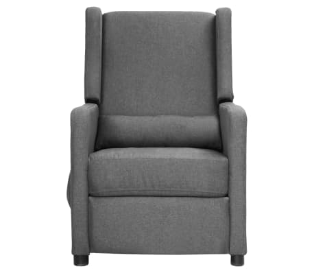 vidaXL Fauteuil de massage Gris clair Tissu