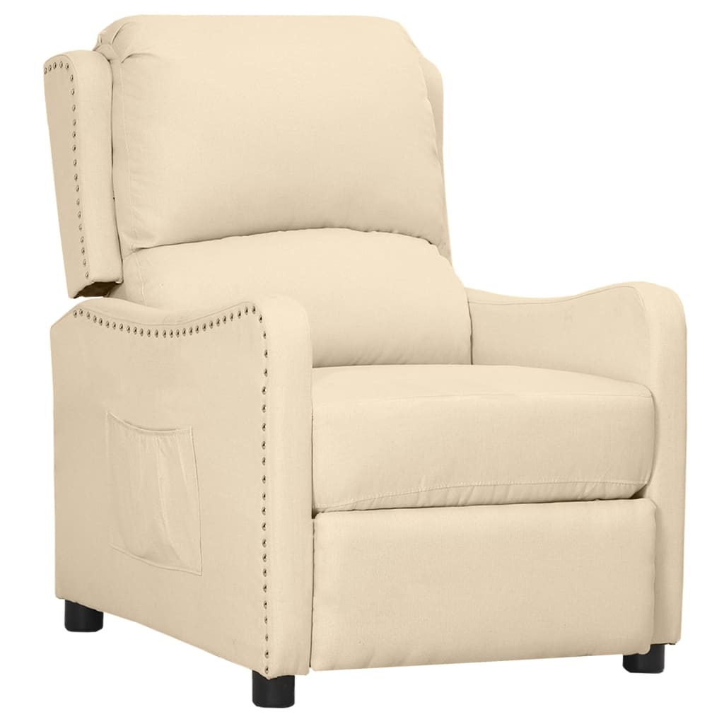 Fauteuil inclinable Crème Tissu