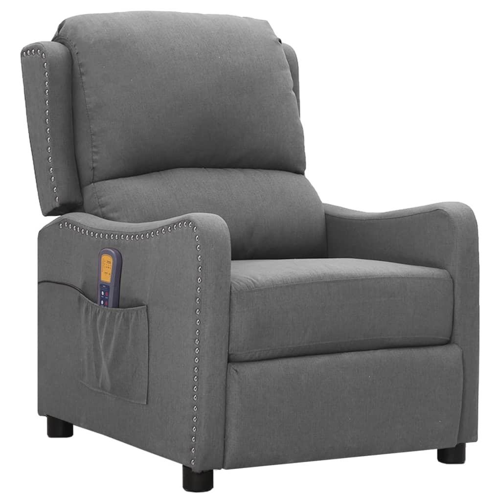 Fauteuil de massage Gris clair Tissu
