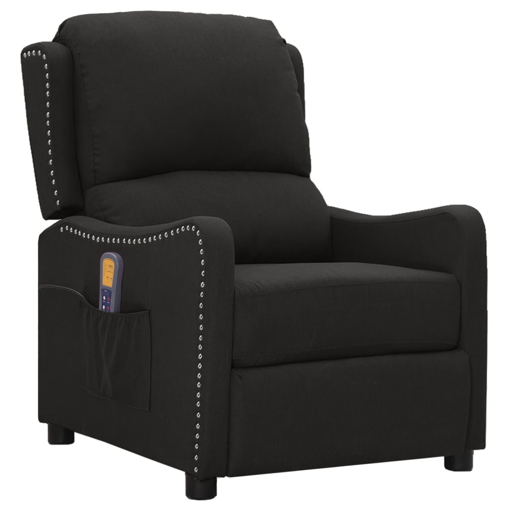 Fauteuil de massage Noir Tissu