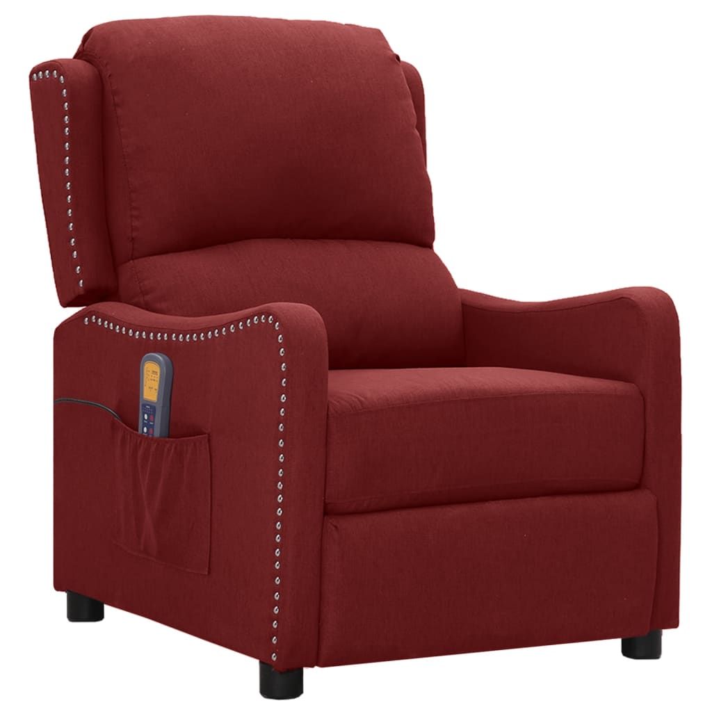 Fauteuil de massage Rouge bordeaux Tissu