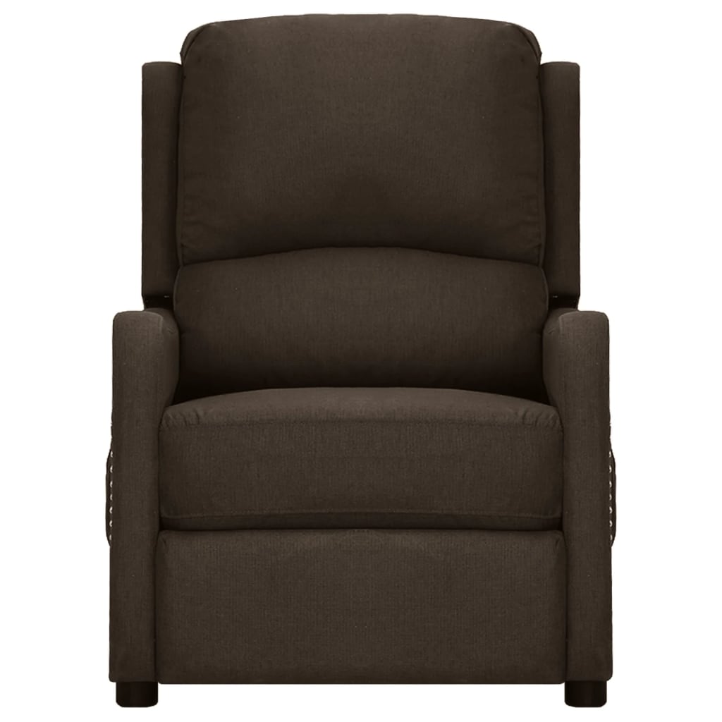 Poltrona Massaggiante Marrone Scuro In Tessuto VidaXL 11 width=274