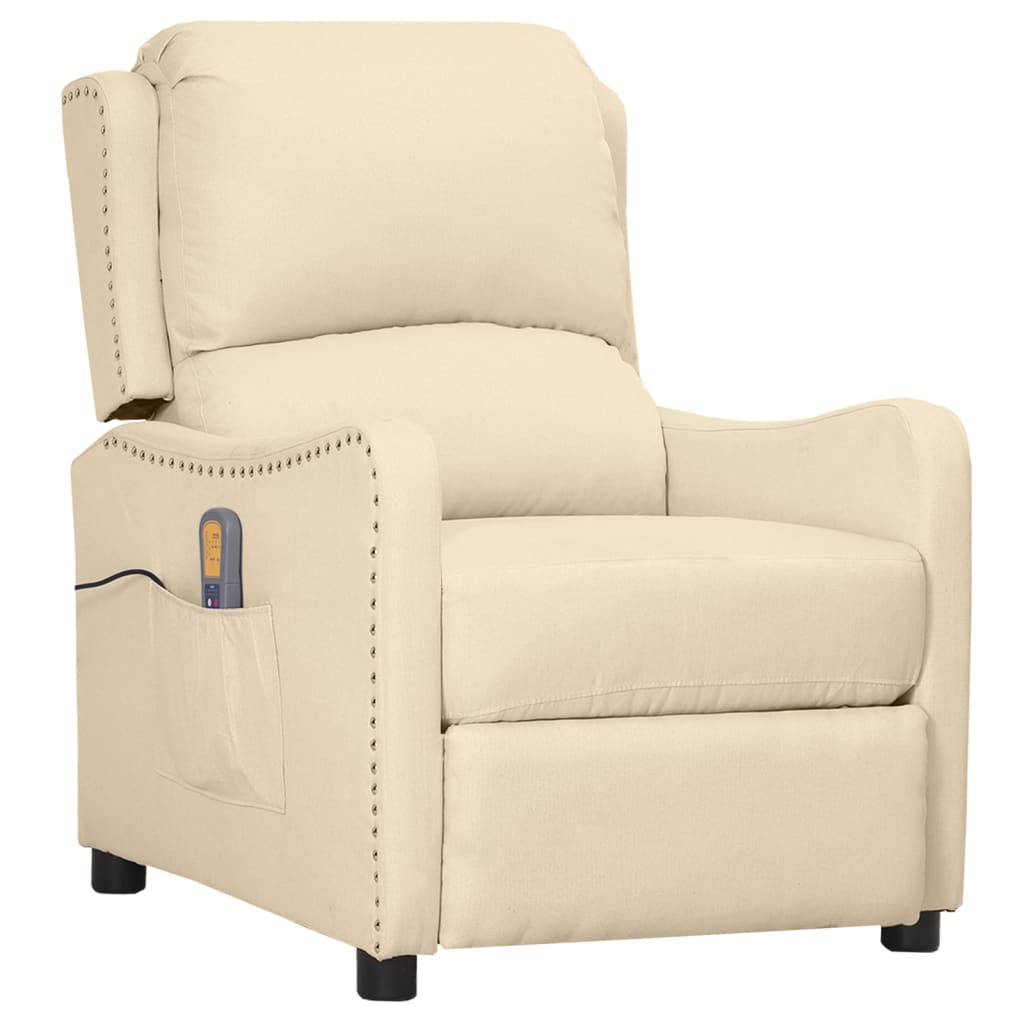 Fauteuil de massage Crème Tissu