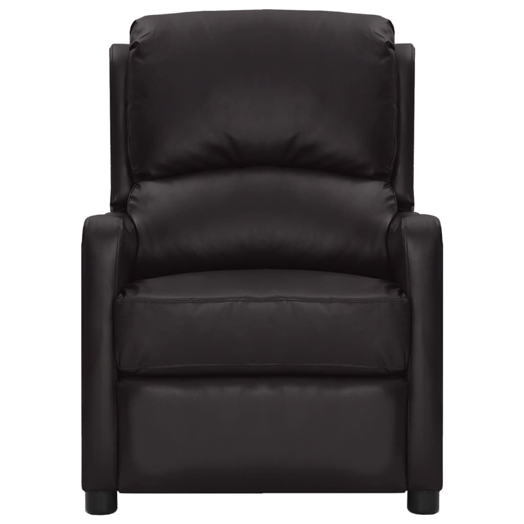 vidaXL Masažinis krėslas, juodos spalvos, dirbtinė oda, blizgus