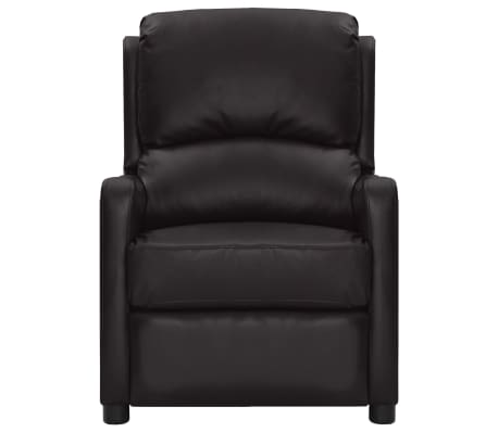 vidaXL Masažinis krėslas, juodos spalvos, dirbtinė oda, blizgus