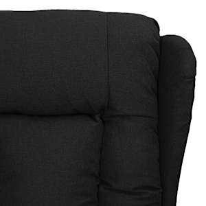 Polohovací křeslo černé textil - obrázek 5