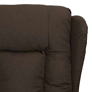 Polohovací křeslo tmavě hnědé textil - obrázek 5