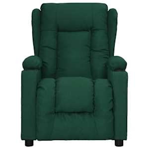 Polohovací křeslo tmavě zelené textil - obrázek 2