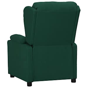 Polohovací křeslo tmavě zelené textil - obrázek 3