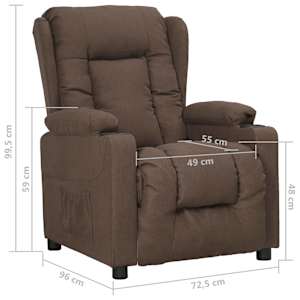 Polohovací křeslo taupe textil - obrázek 8