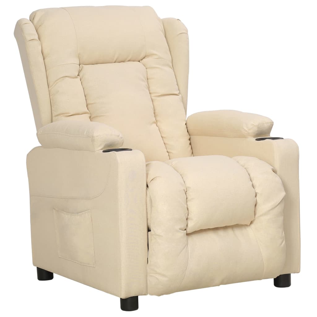 vidaXL Relaxsessel Creme Stoff