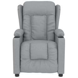 vidaXL Massagesessel Hellgrau Stoff