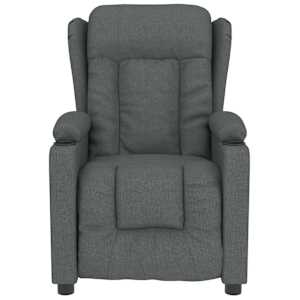 Masážní křeslo tmavě šedé textil - obrázek 3