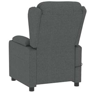 Masážní křeslo tmavě šedé textil - obrázek 5