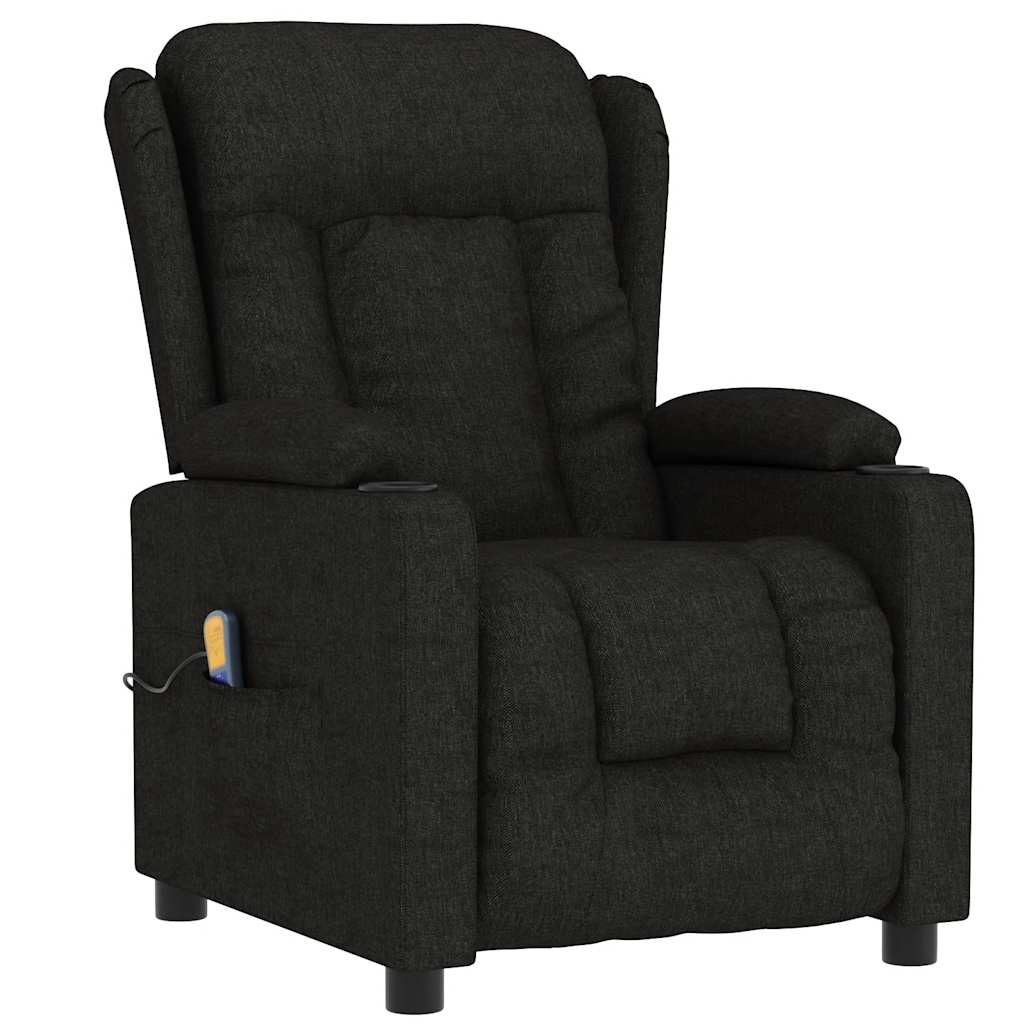 vidaXL Massagesessel Schwarz Stoff