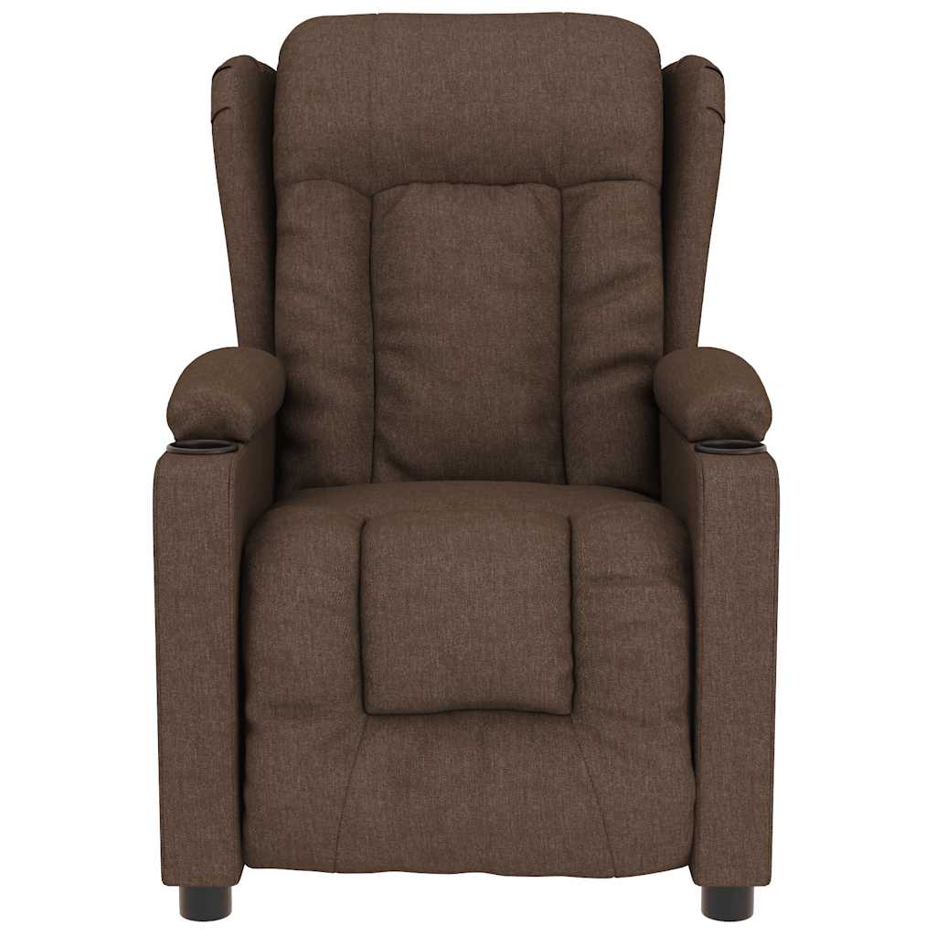 vidaXL Massagestoel stof bruin