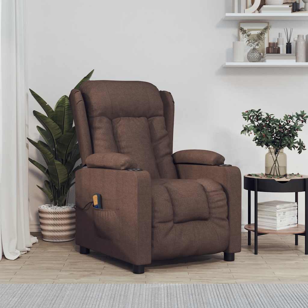 Fauteuil de massage Marron Tissu