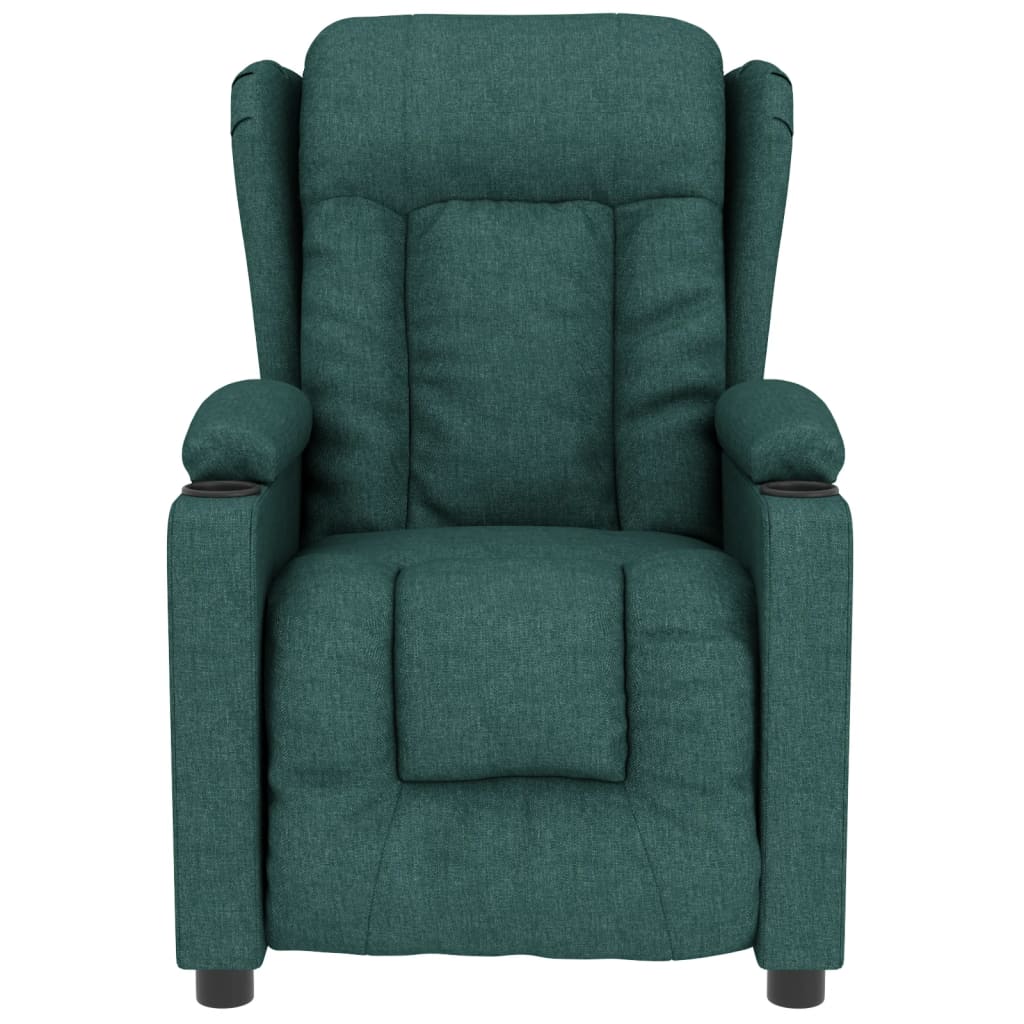 vidaXL Fauteuil de massage Vert foncé Tissu