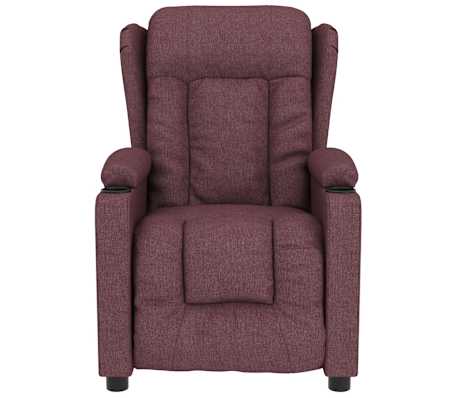 vidaXL Masažinis krėslas, violetinės spalvos, audinys