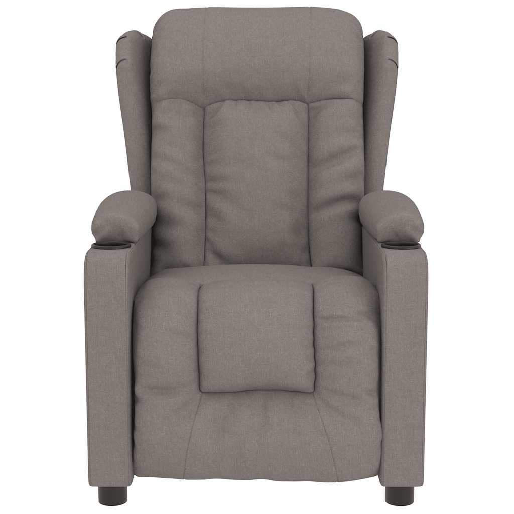 

vidaXL Massagestoel verstelbaar stof taupe