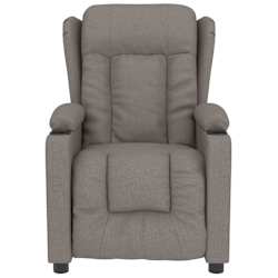 vidaXL Massagesessel Taupe Stoff