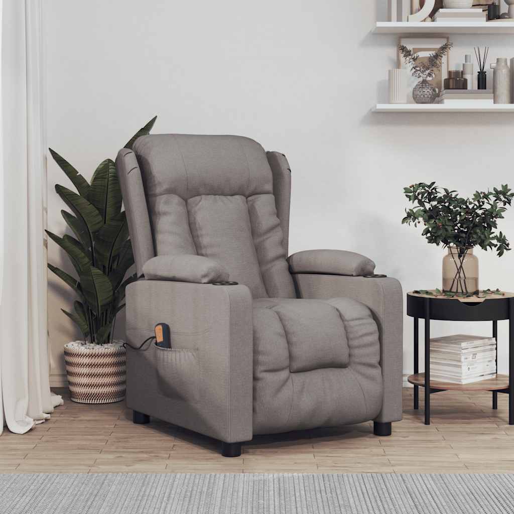 Fauteuil de massage Taupe Tissu