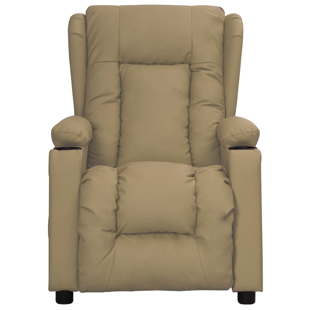 

vidaXL Fauteuil verstelbaar kunstleer cappuccinokleurig