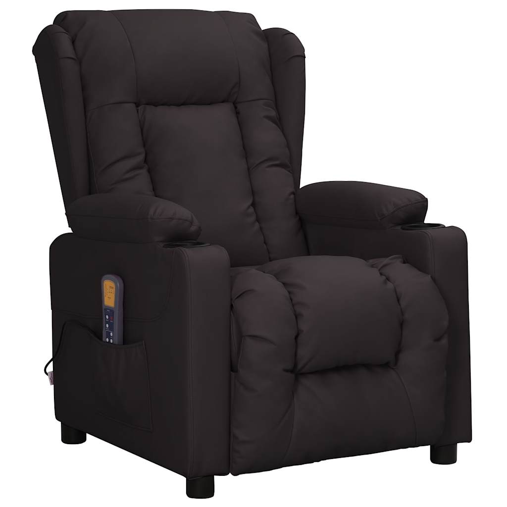 vidaXL Massagesessel Schwarz Kunstleder
