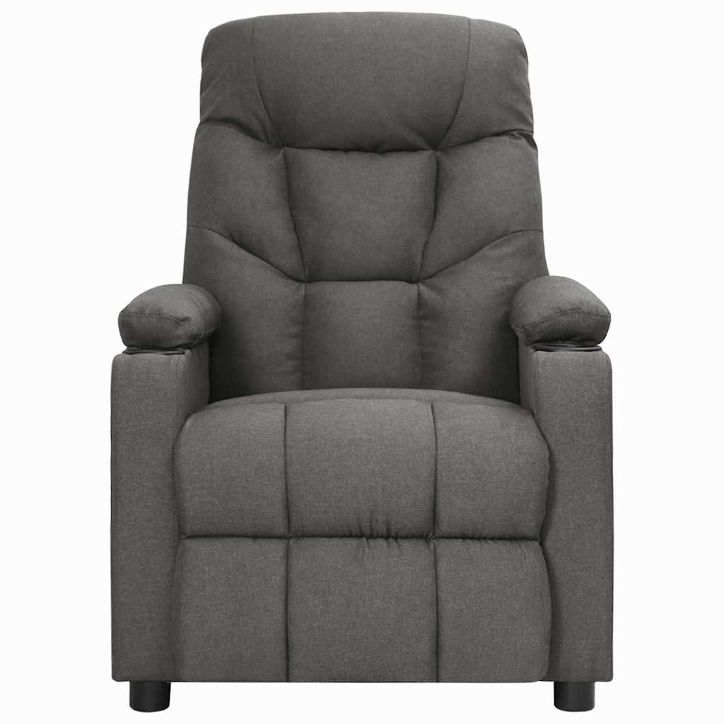 vidaXL Fauteuil verstelbaar stof donkergrijs grijs, foto 2