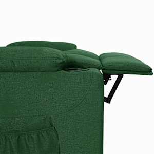 Polohovací křeslo tmavě zelené textil - obrázek 6