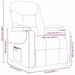 Masážní křeslo světle šedé textil - obrázek 8