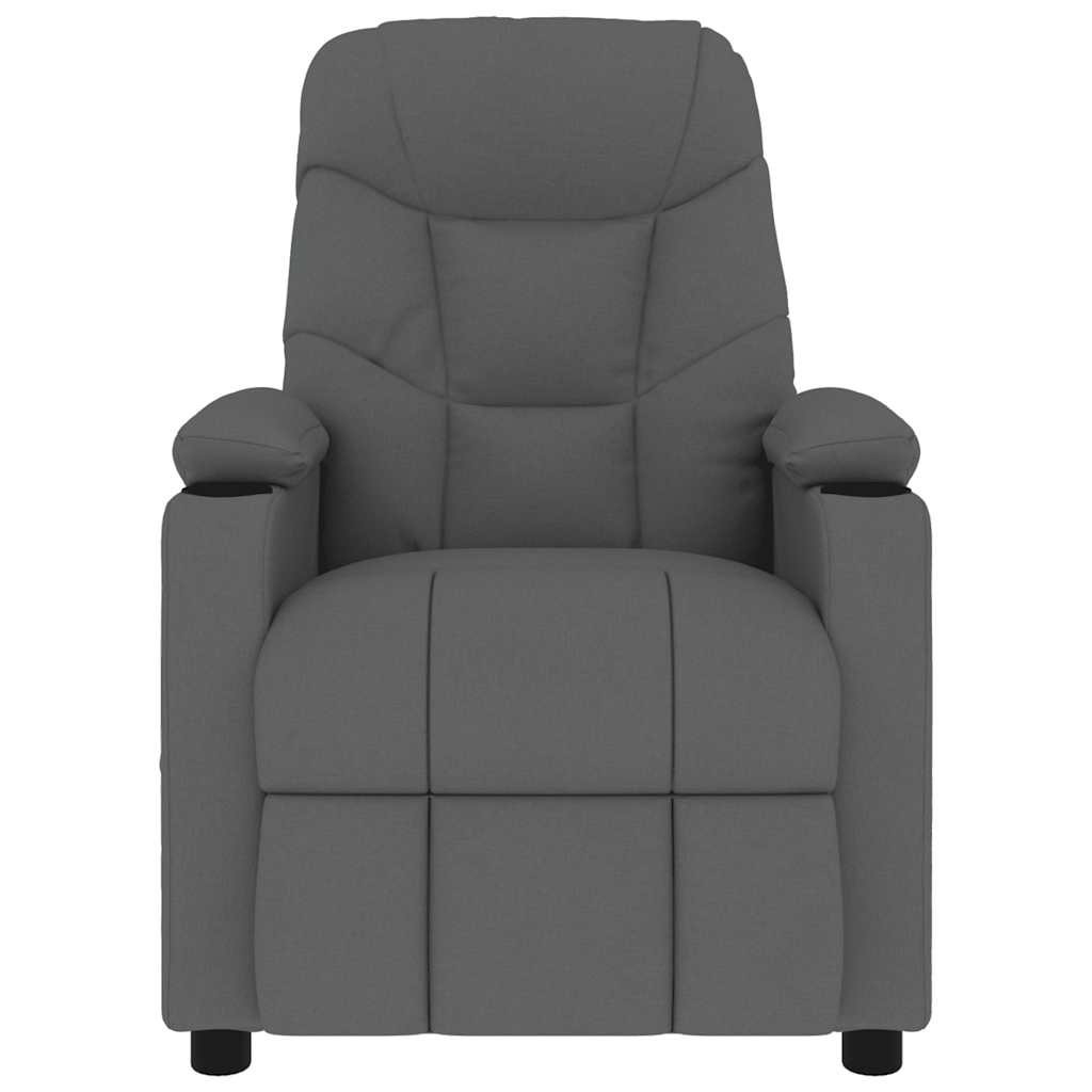 vidaXL Massagestoel stof donkergrijs